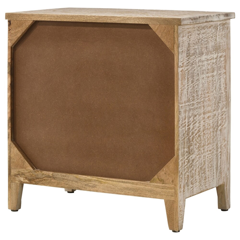 Coaster Furniture Mariska 3 drawer Wooden Accent Cabinet White Distressed   28.00'' x 16.00'' x 28.00''