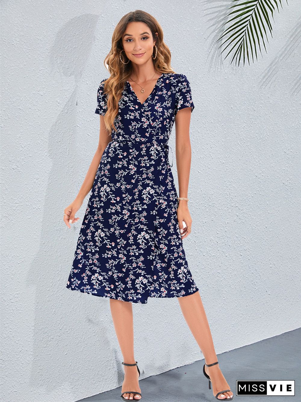 Women's Holiday Style Retro Floral Maxi Dresses