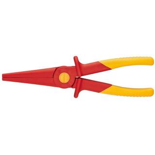 KNIPEX 8-34 in. 1000-Volt Insulated Flat Nose Plastic Pliers 98 62 02