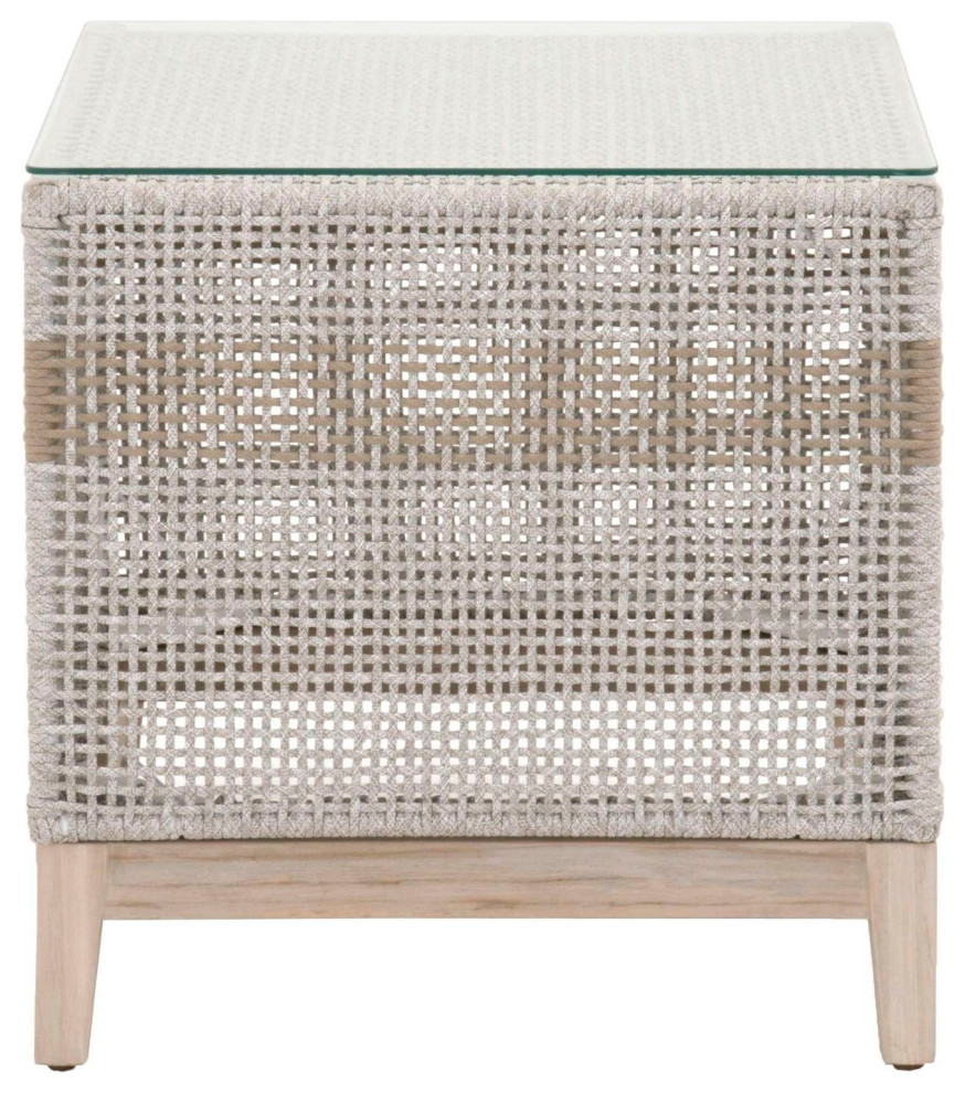 Essentials For Living Woven Tapestry Outdoor End Table   Beach Style   Outdoor Side Tables   by Unlimited Furniture Group  Houzz