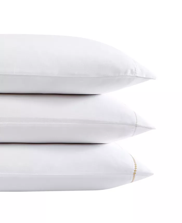 Vera Wang Simple Dot 300-Thread Count Cotton Sateen 4 Piece Sheet Set， Queen