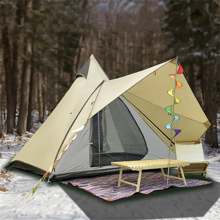 Manufacturer outdoor camping Hiking Equipment Windproof folding tents 3 4  persons Factory wholesale