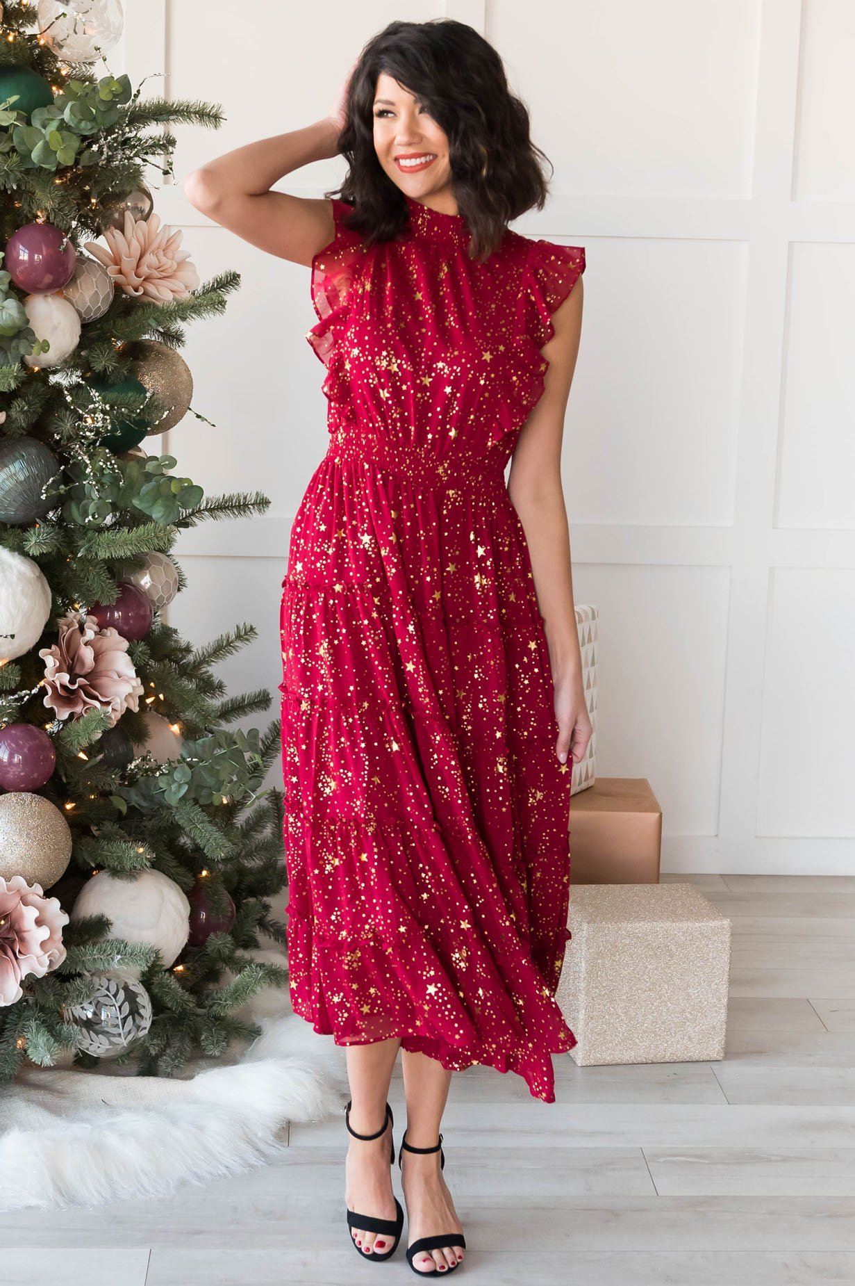 The Star Modest Holiday Dance Dress