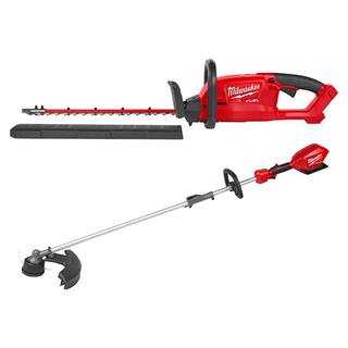 MW M18 FUEL 18 in. 18V Lithium-Ion Cordless Brushless Hedge Trimmer with String Trimmer wQuik-Lok Combo (2-Tool) 3001-20-2825-20ST