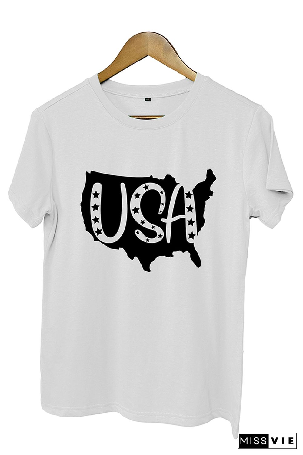 USA 4th of July Short Sleeve Graphic Tee Wholesale