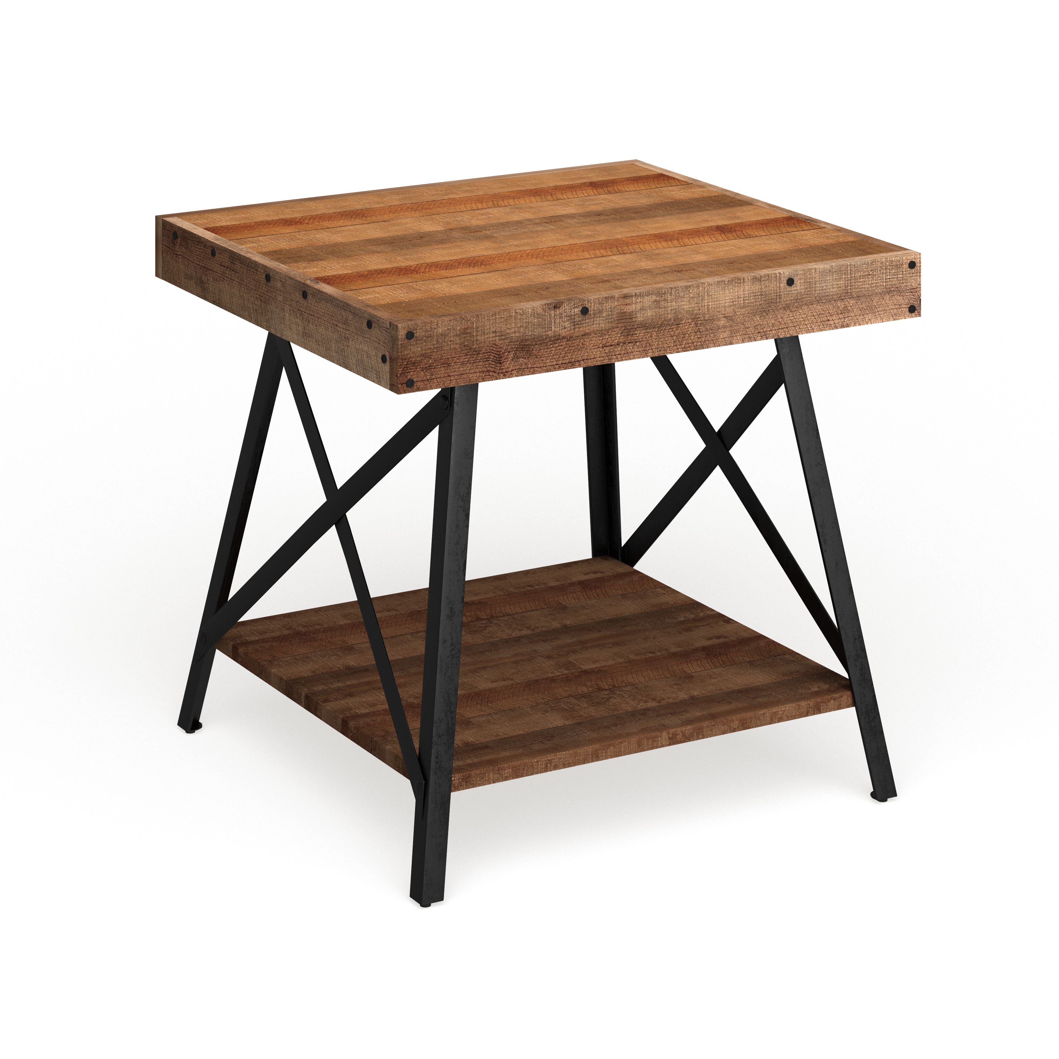 Carbon Loft Oliver Modern Rustic Wood End Table