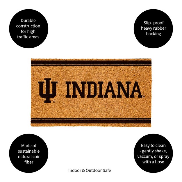 Evergreen Indiana University Logo Natural Coir 28 X 16 Inches Indoor Outdoor Doormat