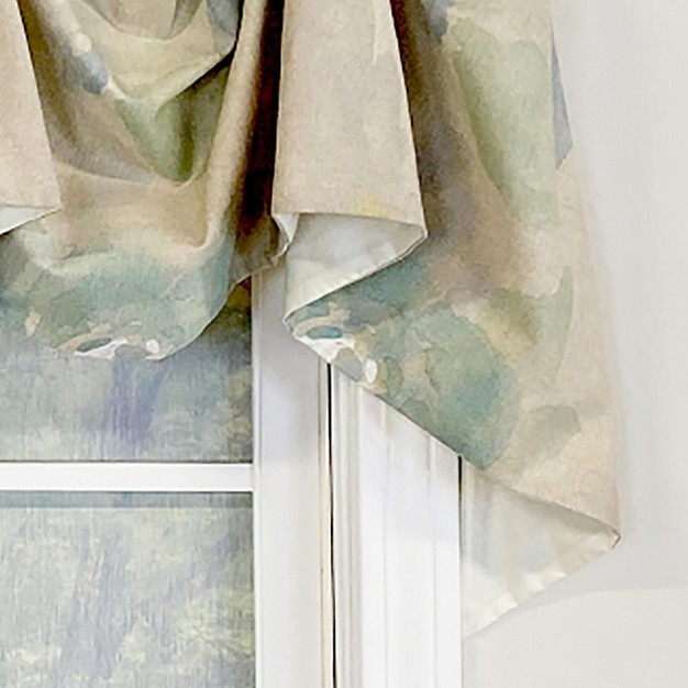 Linen Floral Empire Valance For Windows Up To 48in Or 60in By Rlf Home