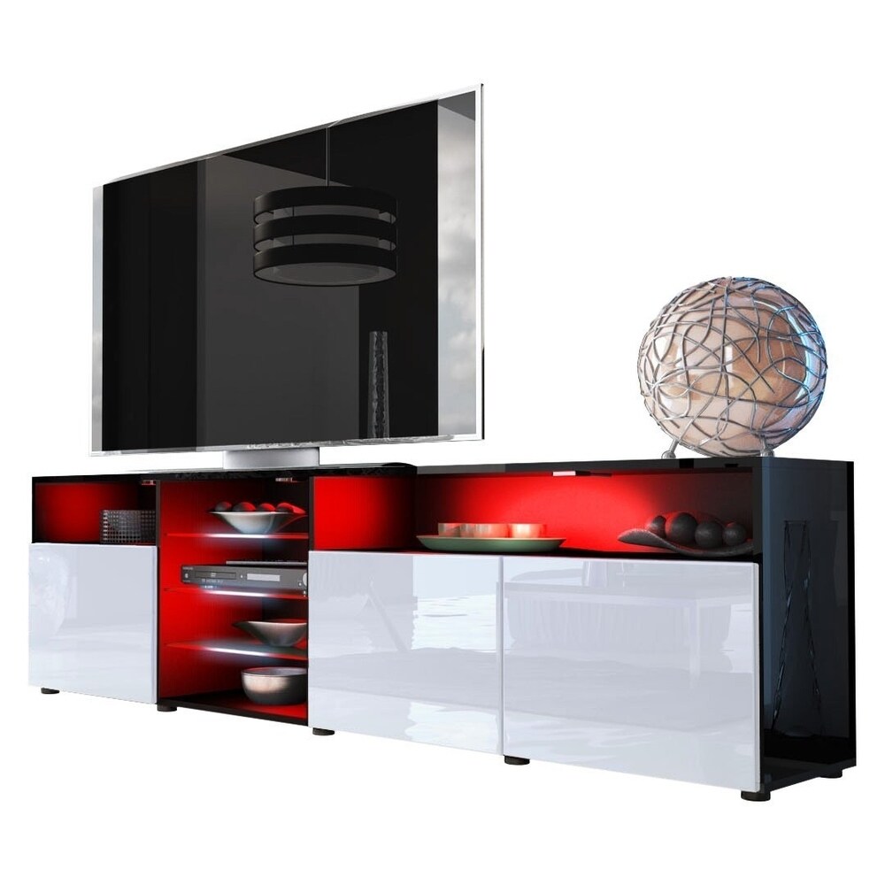 Roma 79 inch Wide Glossy TV Stand