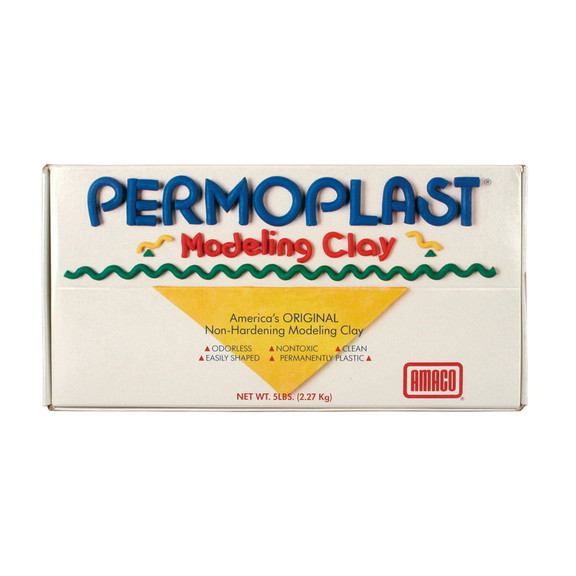 AMACO AMA90078F Permoplast Clay Cream 5Lb  Non Har...