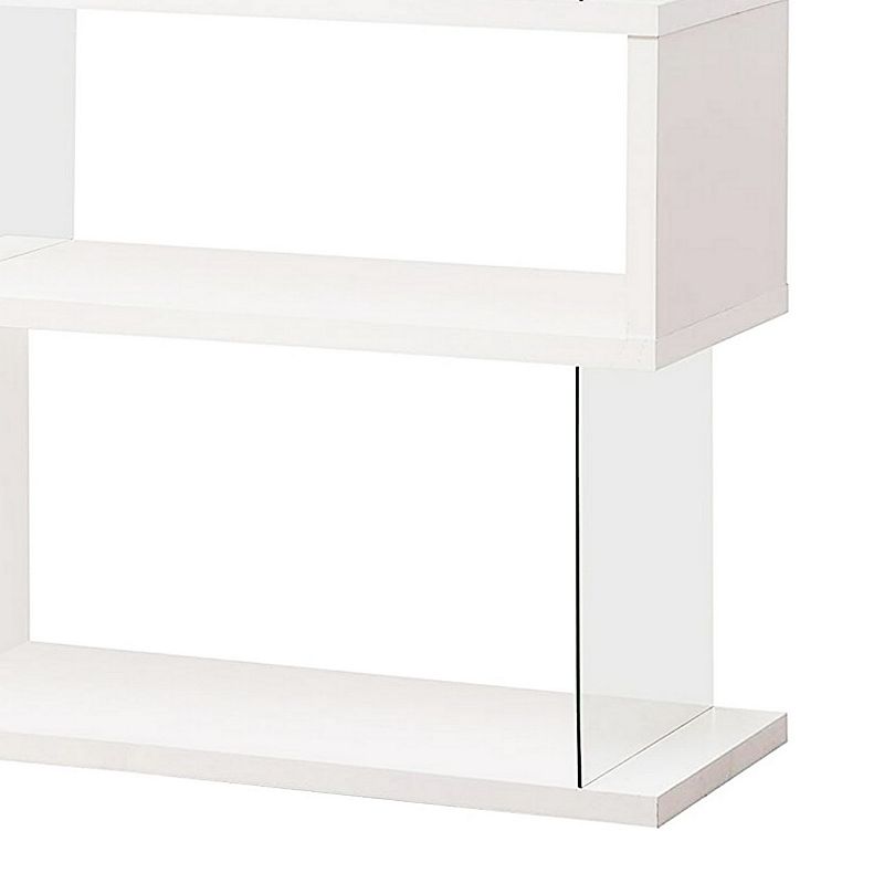 Fantastic glossy white wooden bookcase