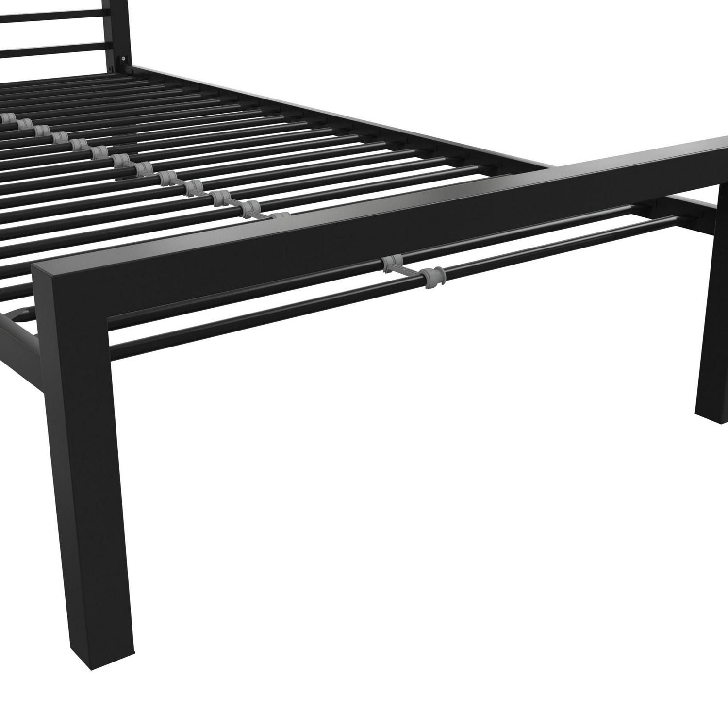 Your Zone Kids Metal Platform Bed， Twin， Black