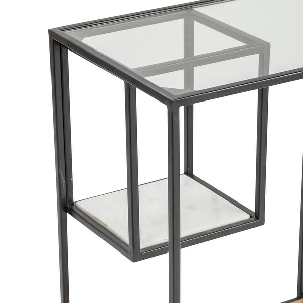 Downing Mixed Material Chairside Table - 19 x 13 x 25