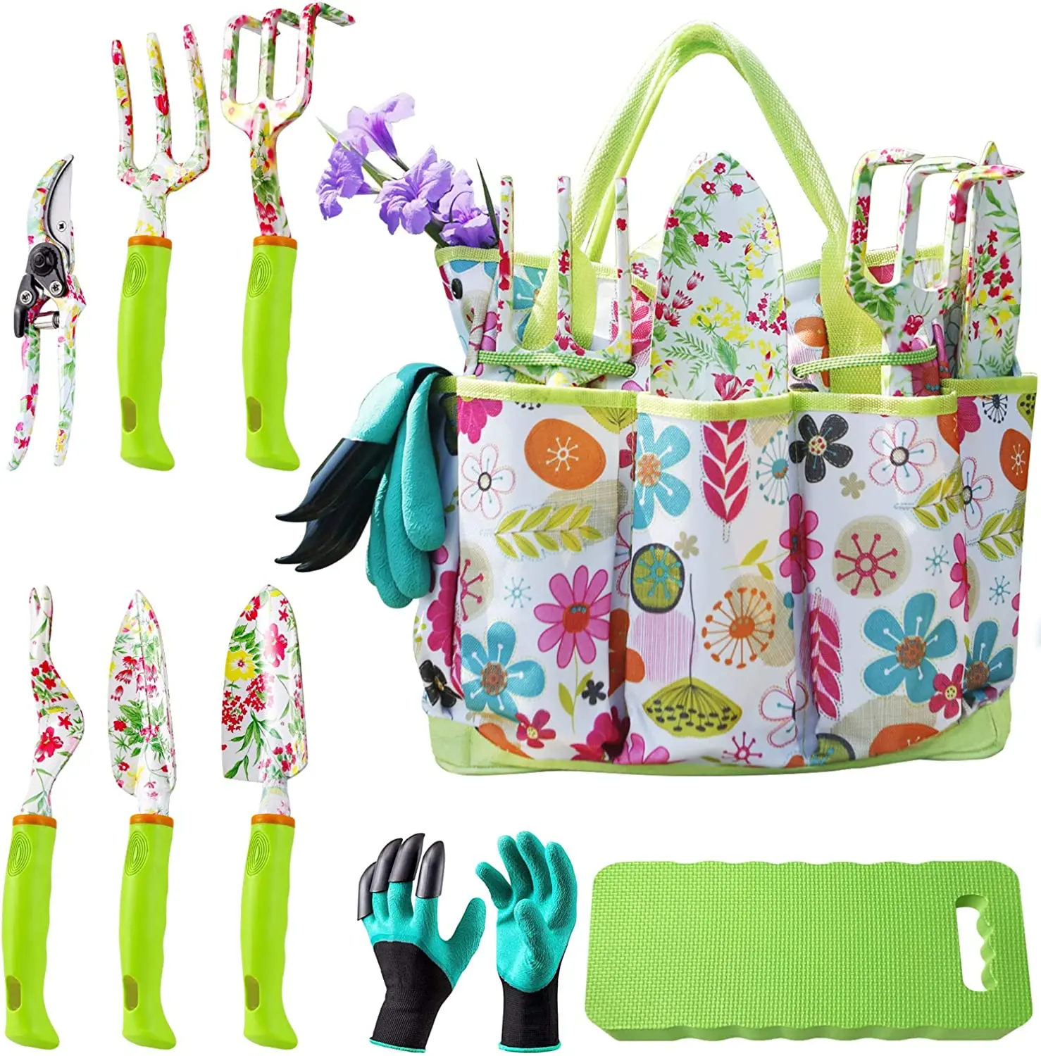 Heavy Duty Tool Kit Lady Floral Aluminum oy Small Hand Tools Mini Garden Tool Set With Bag