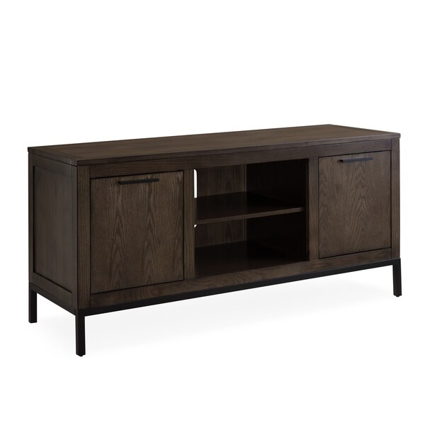 Tableau Vintage Oak Wood/ Black Metal 56 Inch TV Stand