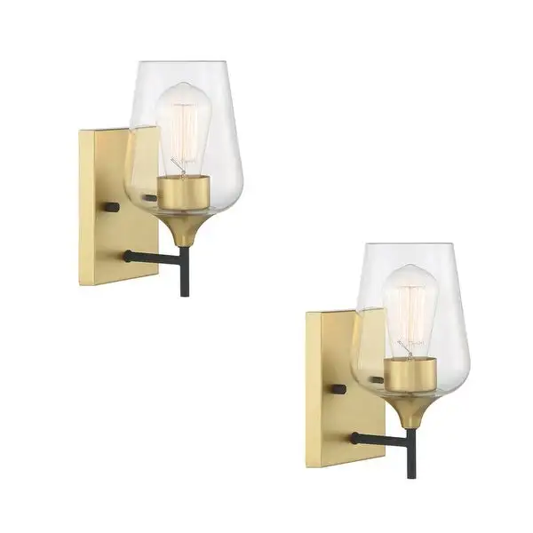 Acroma 1 - Light Steel Armed Sconce (Set of 2)-UL Certified