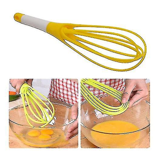 Miman Rotary Manual Egg Beater Frother Mixer Whisk Kitchen Tool Multifunctional Egg Beaters 1pcs Yellow