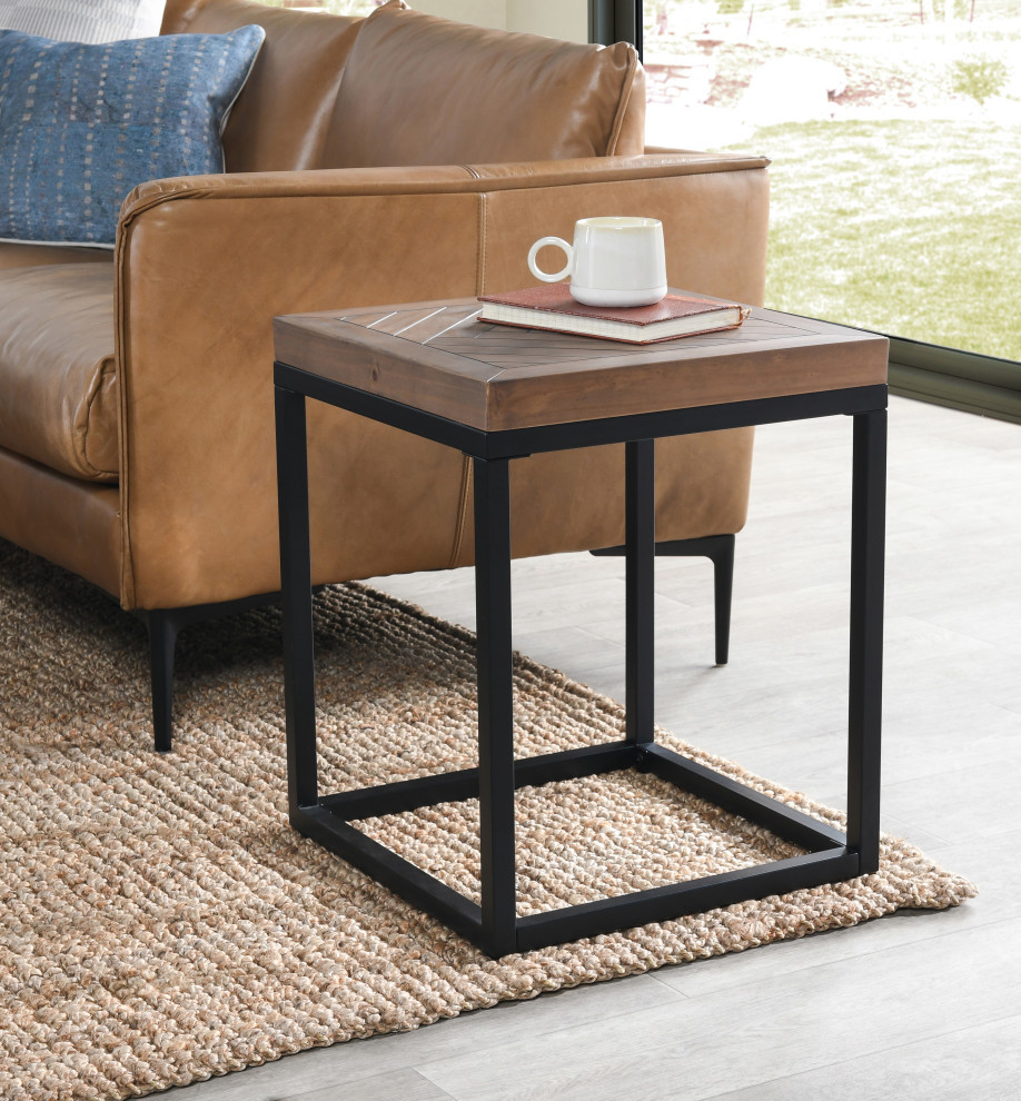 Chantel Square End Table   Industrial   Side Tables And End Tables   by Kosas  Houzz