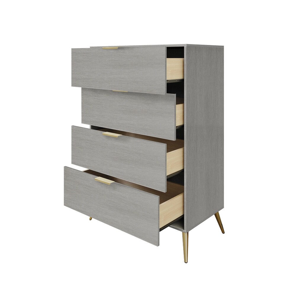 CraftPorch Contemporary 4 Drawers Wooden Chest