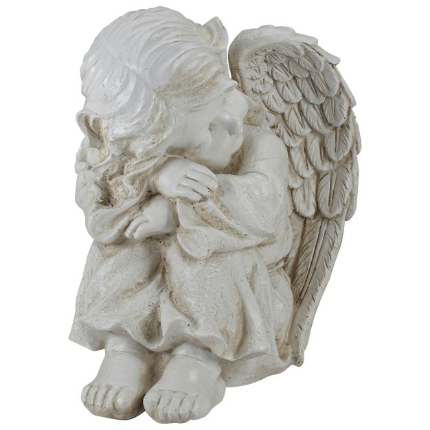 Ivory Resting Angel Outdoor Patio Garden Statue