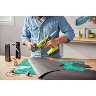 RYOBI ONE+ 18V Cordless 2- Tool Combo Kit with Rotary Tool Station Dual Temperature Glue Gun 2.0 Ah Battery and Charger PCL1205K1