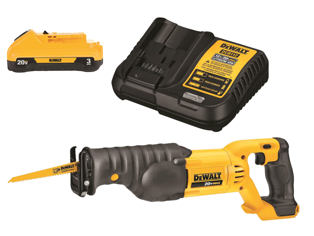 DEWALT 20V Max Li-ion Reciprocating Saw 3Ah Kit Bundle DCB230C-DCS380B from DEWALT