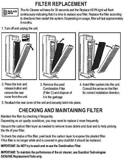 Germ Guardian AC5350WDLX Elite Air Purifier and HEPA Filter