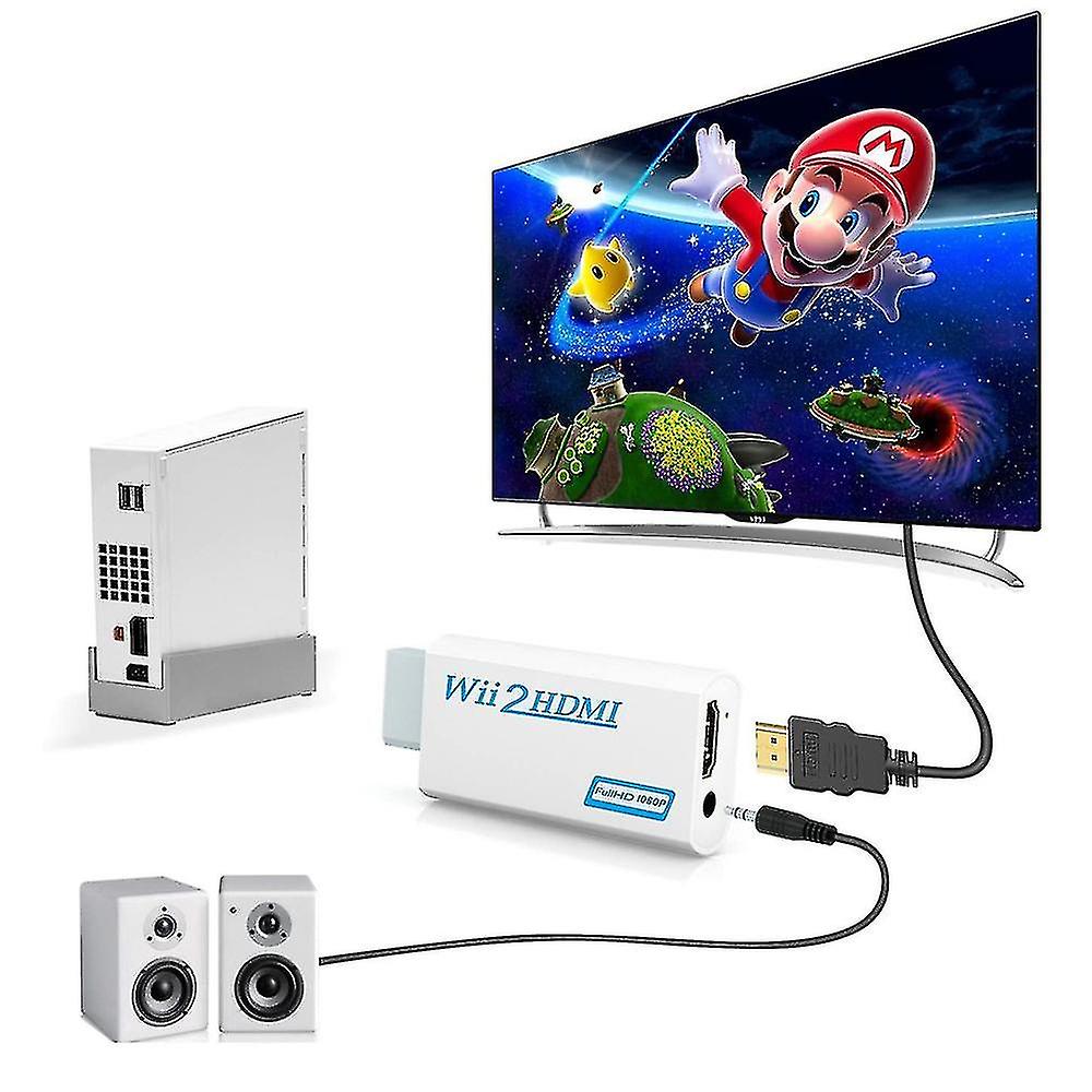 Wii Hdmi Converter Adapter， Wii To Hdmi Connector Output Video 3.5mm Audio - Supports All Wii Displa