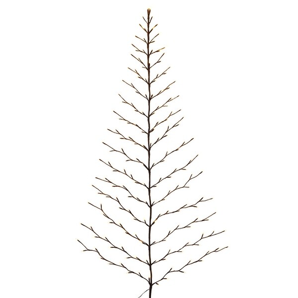 6 ft Tall Christmas Tree Wall Hanging with 180 Warm White LED Lights