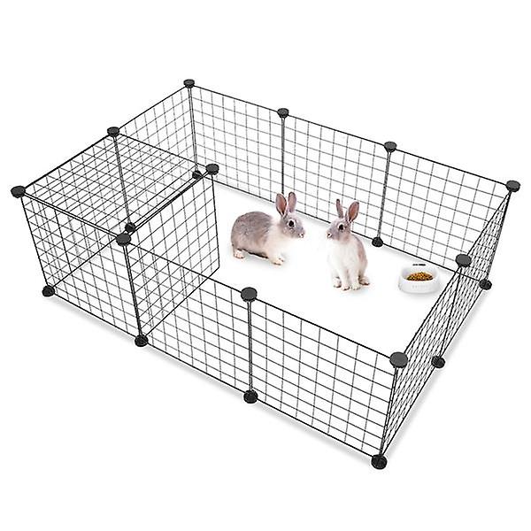 Pet Playpen， Small Animal Cage Indoor Portable Metal Wire Yard Fence For Small Animals， Guinea Pigs， Rabbits Kennel Crate Fence Tent 64633