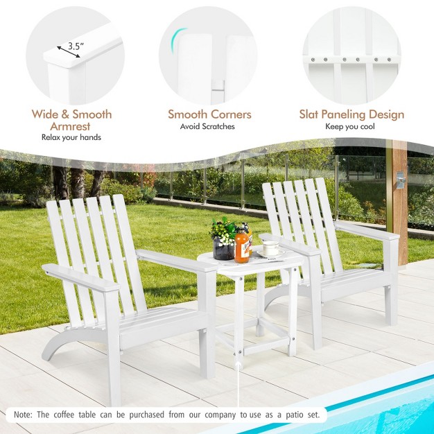 Tangkula Wooden Adirondack Chair W ergonomic Design Outdoor Lounge Armchair Acacia Wood Chair For Yard amp patio Black gray white