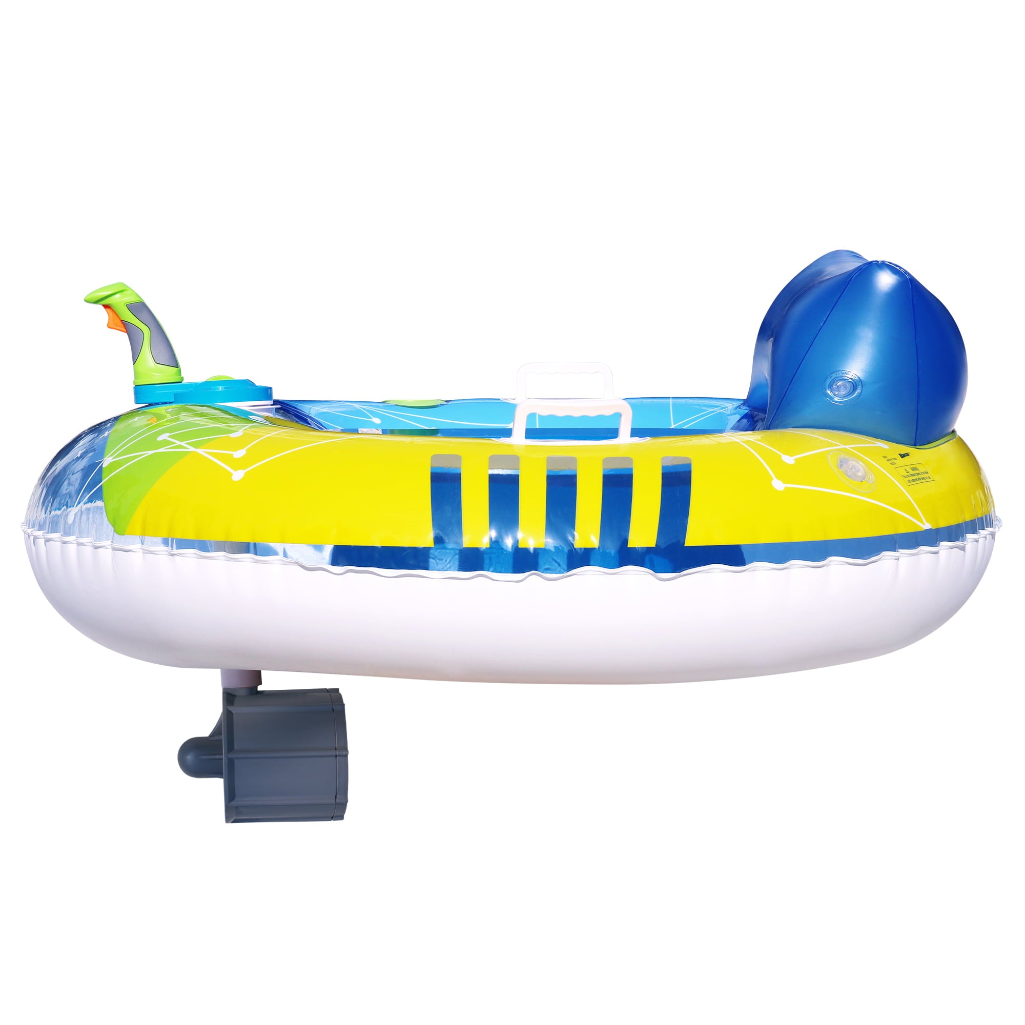 Banzai Motorized Pool Cruiser Multicolor Teens Adults Battery Powered PVC Summer Float, Ages 14+, Unisex