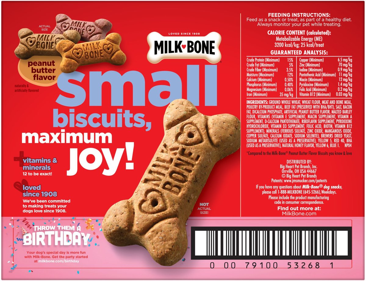 Milk-Bone Small/Medium Peanut Butter Flavor Variety Dog Treats