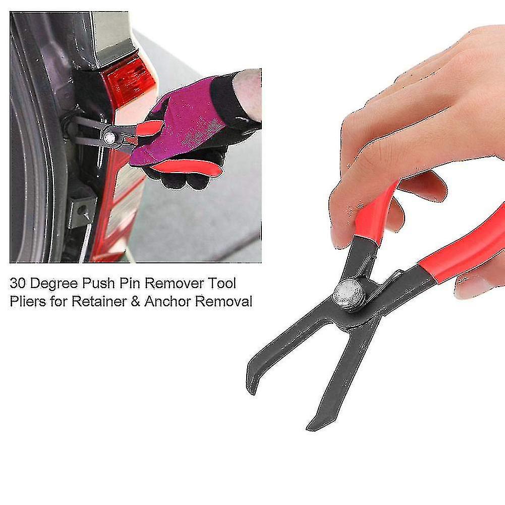 Push Pin Pliers， 30 Degree Push Pin Remover Tool Pliers For Retainer and Anchor Removal