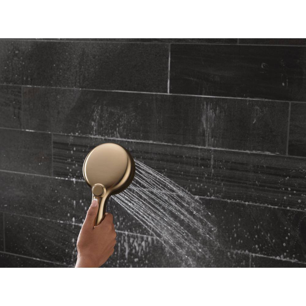 Delta 7-Spray Patterns 4.5 in. Wall Mount Handheld Shower Head 1.75 GPM with Cleaning Spray in Champagne Bronze 59584-CZ-PR-PK