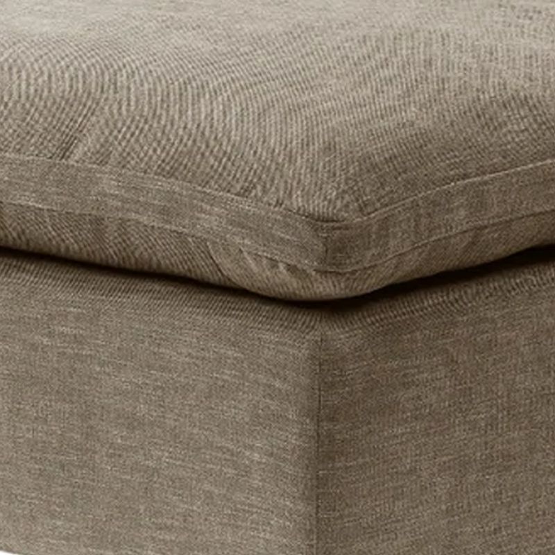 Scott 37 Inch Square Ottoman， Removable Pillow Top Cushion， Beige