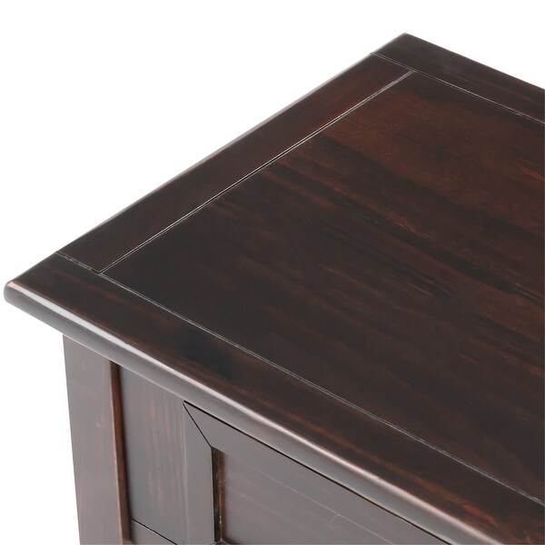 Espresso Console Table with 2 Drawers and Bottom Shelf