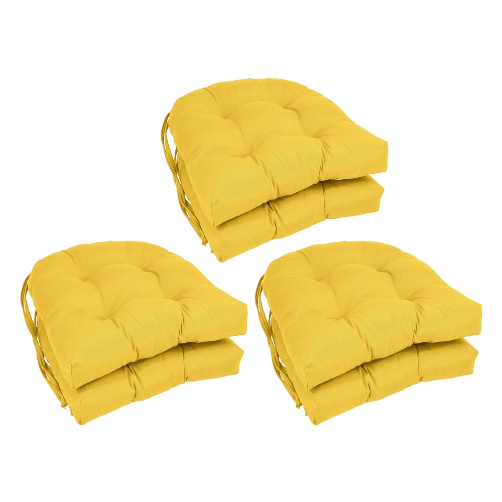 16 inch U Shaped Indoor Twill Chair Cushions (Set of 2  4  or 6)   16\