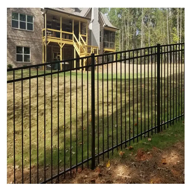 Factory supply cheap galvanized steel pool fencing garden steel tubular fence durable steel fence