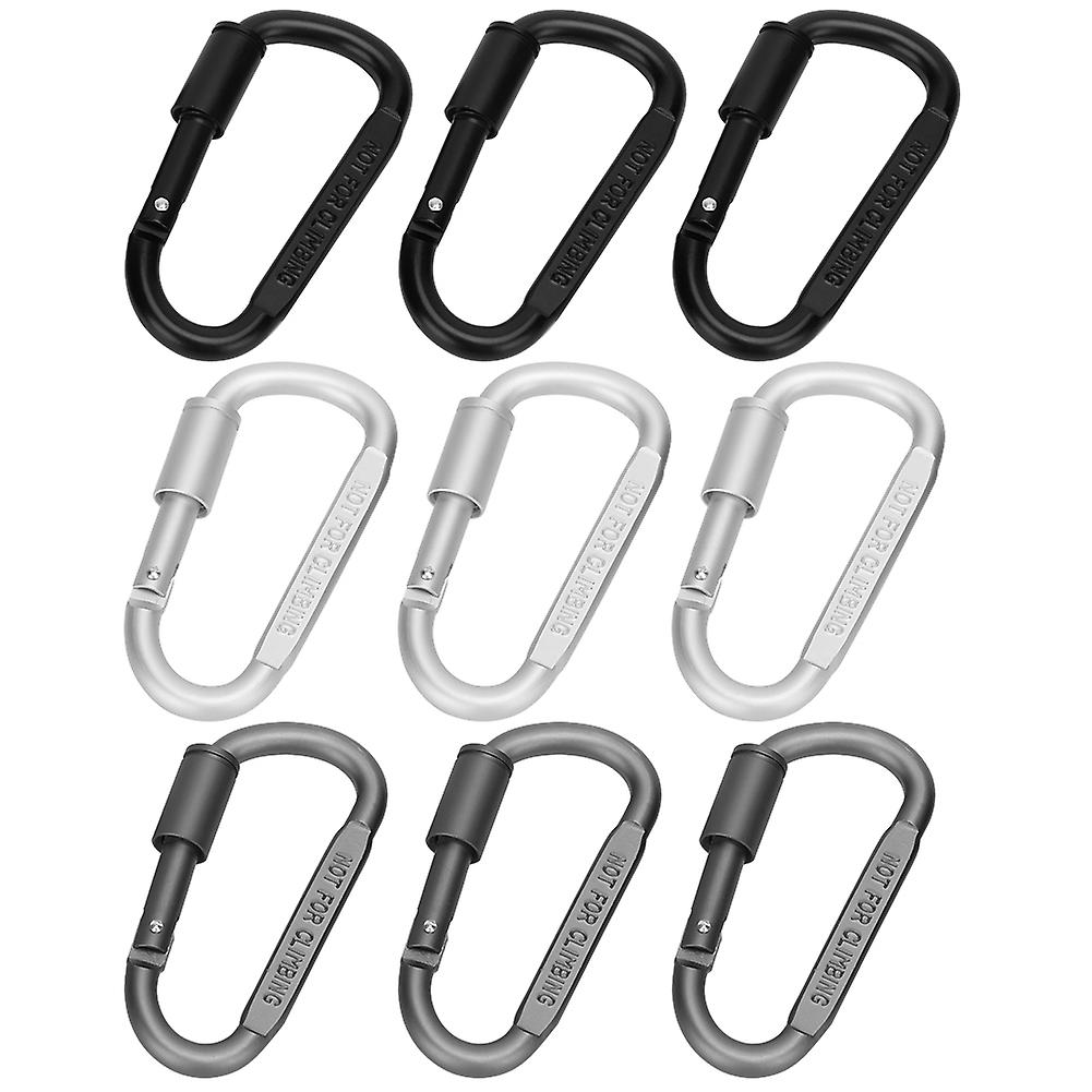 D Shaped Buckle Carabiner Quick Hanging Lock Outdoor Equipment Tool Aluminum Alloy