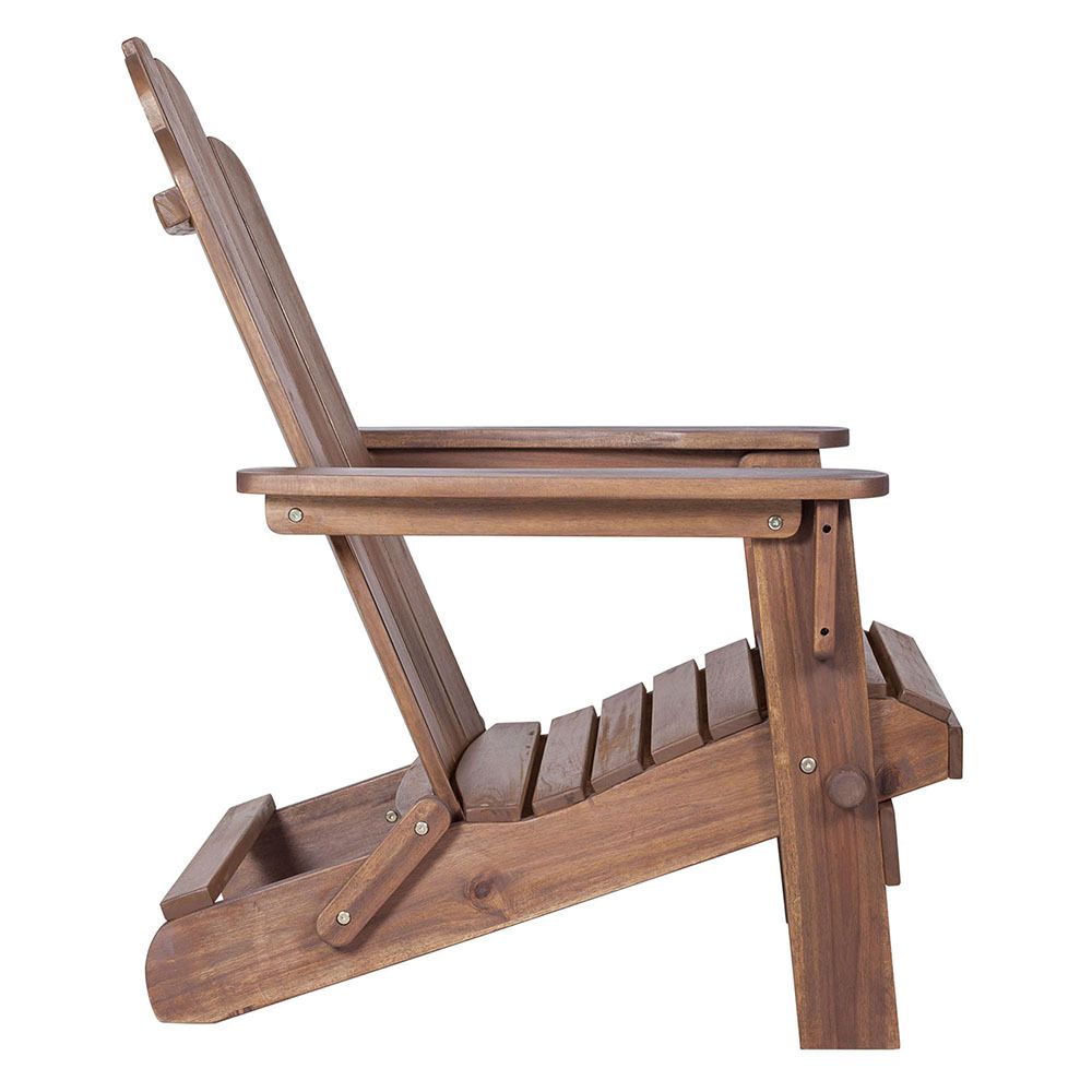 Offex Acacia Adirondack Chair - Dark Brown