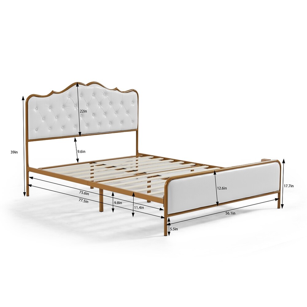 Buckle shaped backrest Platform Bed