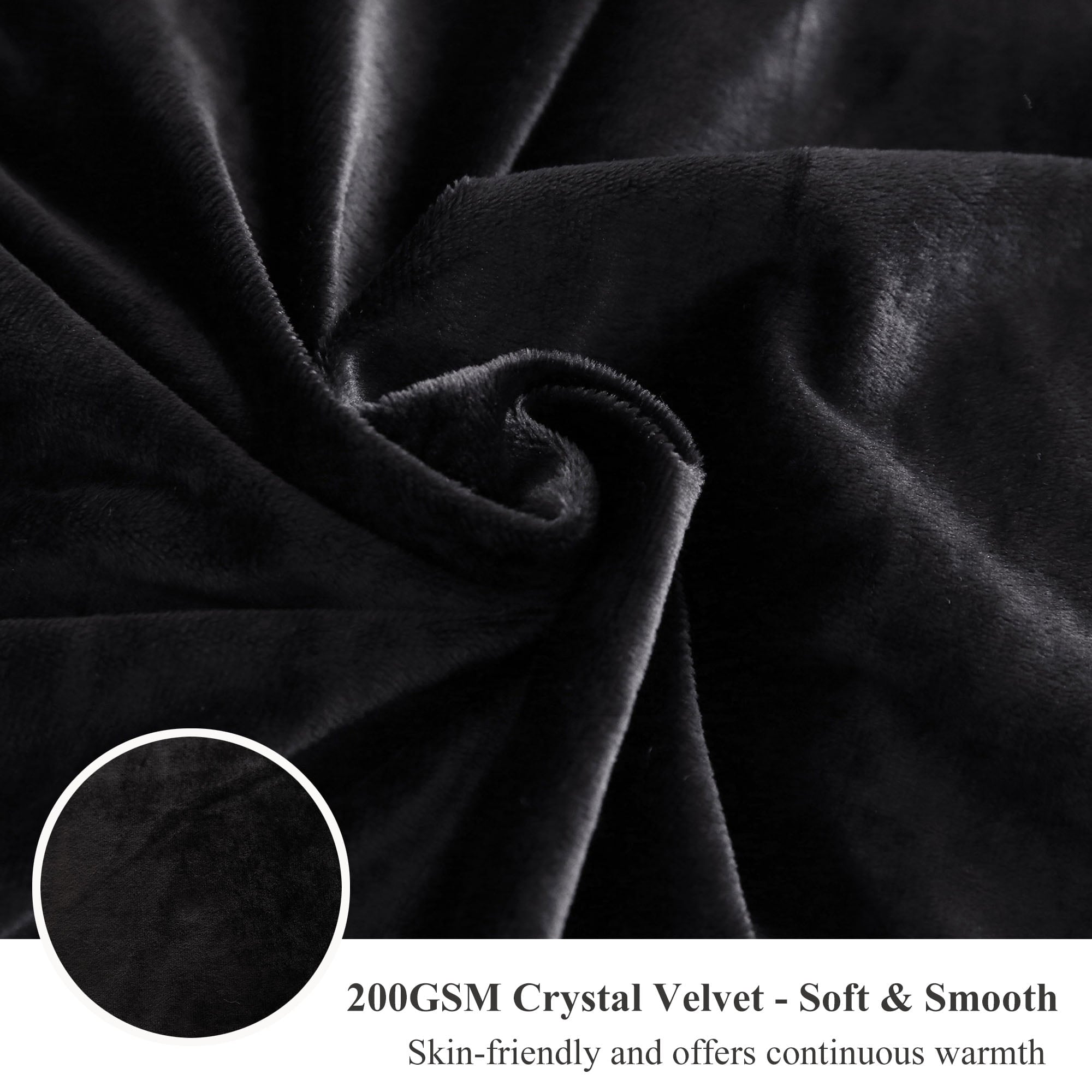 XeGe 3 Pieces Furry Plush Duvet Cover Set， Black Faux Fur Comforter Cover Set， Luxury Soft Velvet Fuzzy Fluffy Bedding Set， Shaggy Duvet Cover with 2 Pillow Covers， Zipper Closure， Queen Size， Black