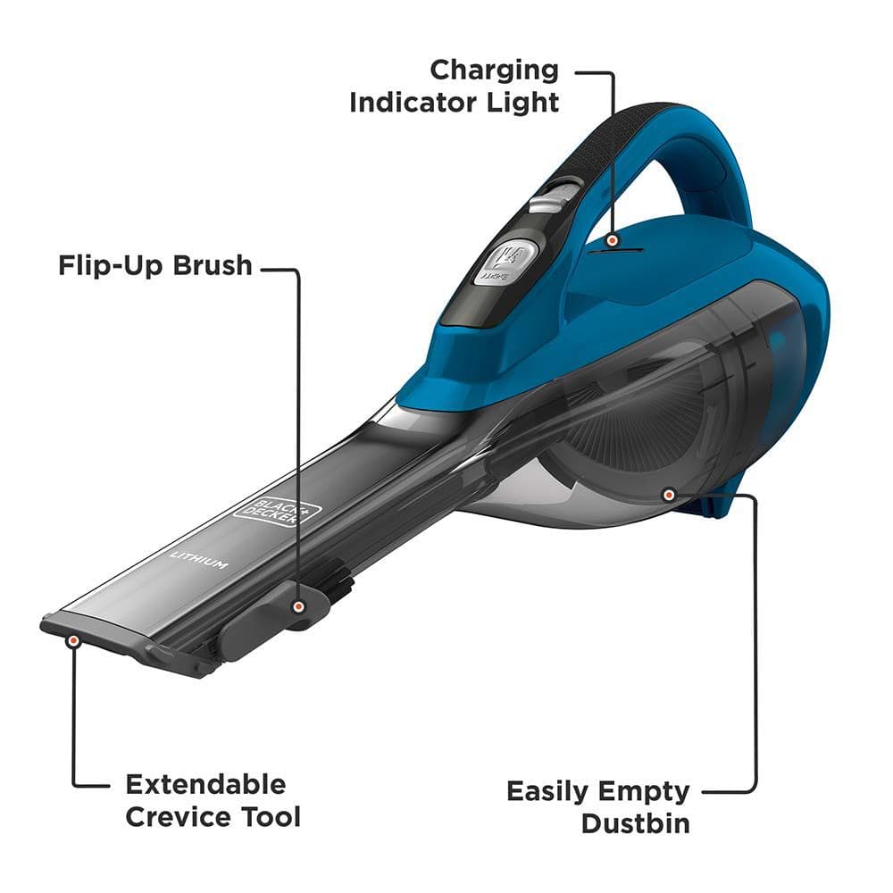 BLACK+DECKER dustbuster 10.8-Volt Cordless 2.1 Cup Handheld Vacuum (Deep Ocean Blue) HLVA315J22