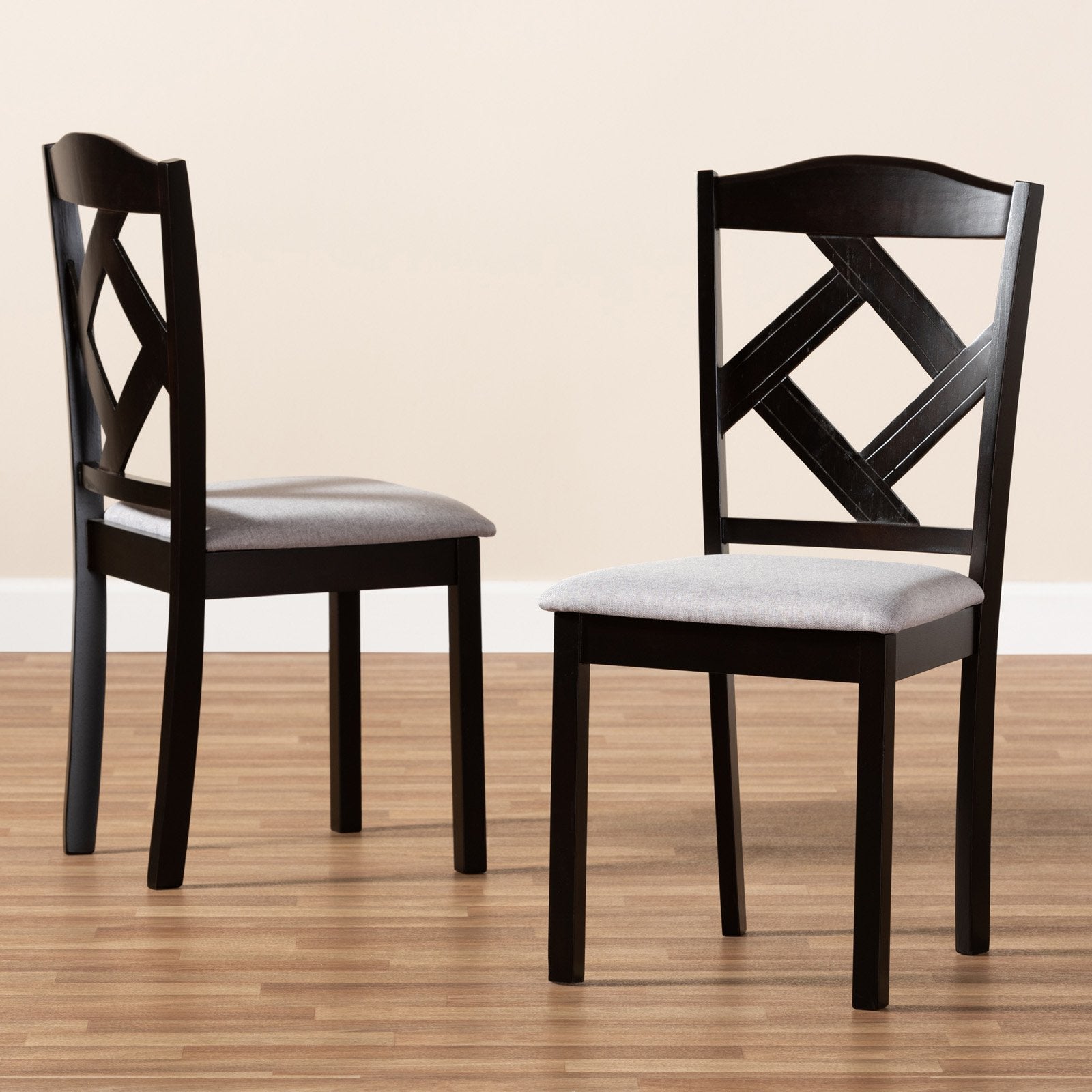 Baxton Studio Ruth Key Hole Back Dining Chair - Set of 2