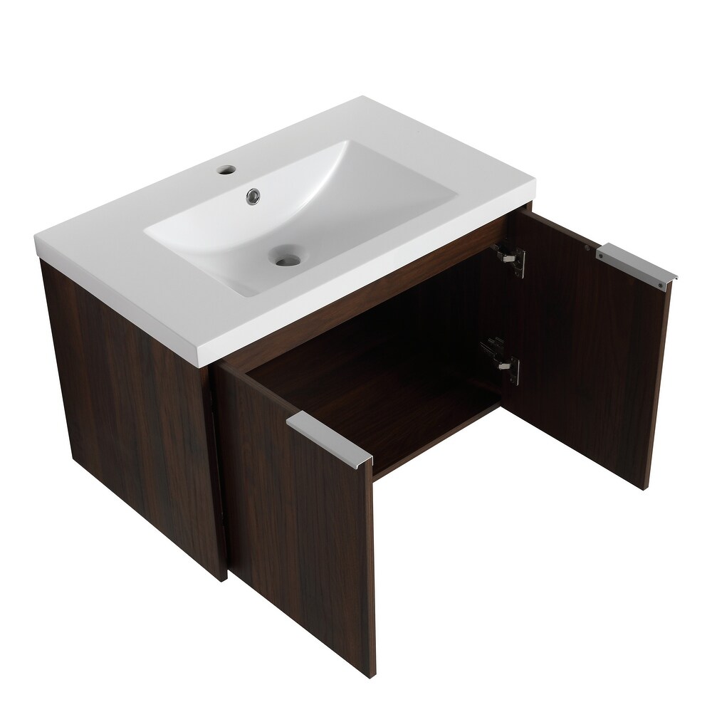 Modern Soft Close Bathroom Vanity with Spacious Storage Space and Ergonomic Design for Small Bathrooms   30 Inch