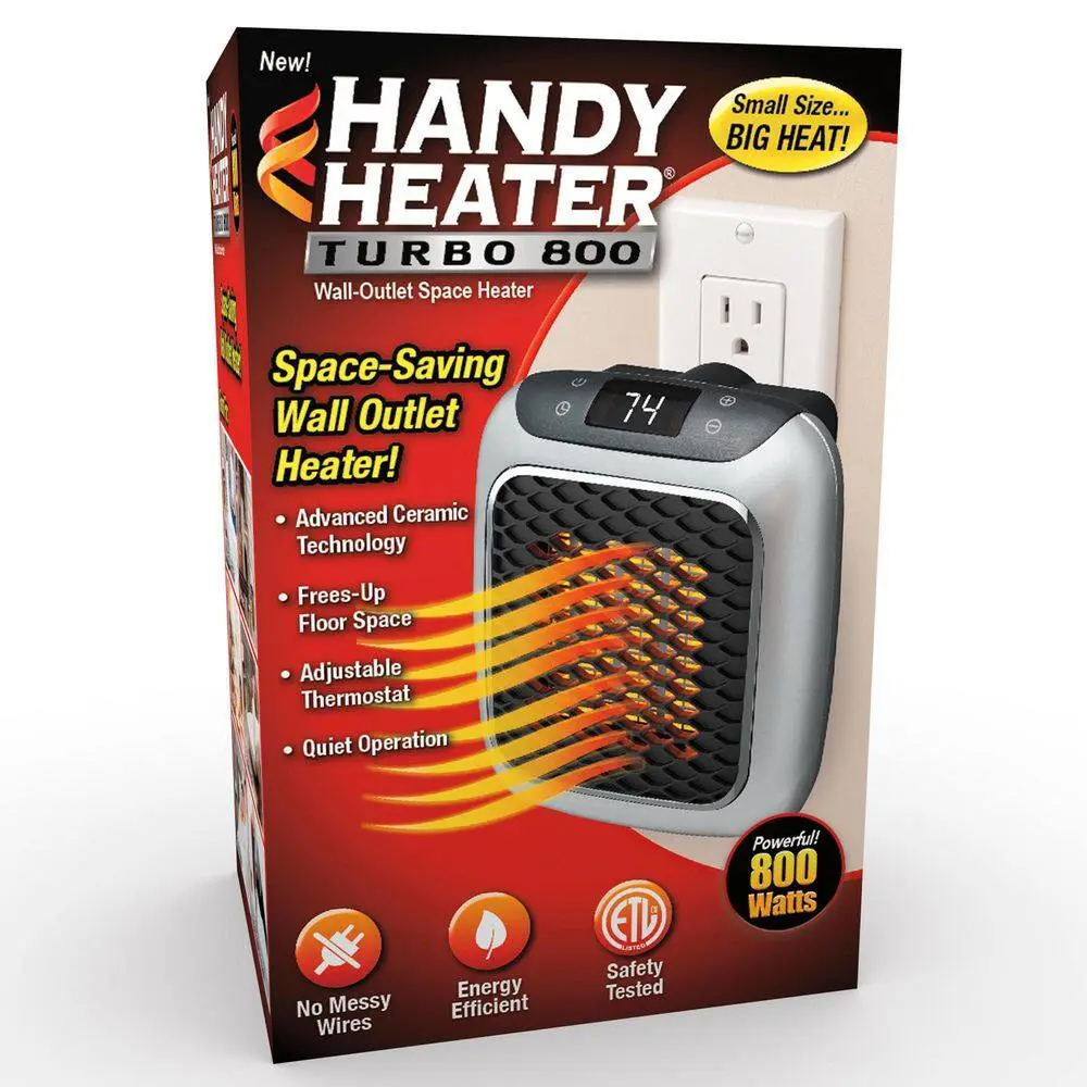 HANDY HEATER 2714 BTU Fan Heater Electric Personal Space Heater Furnace HEATTB-PD24