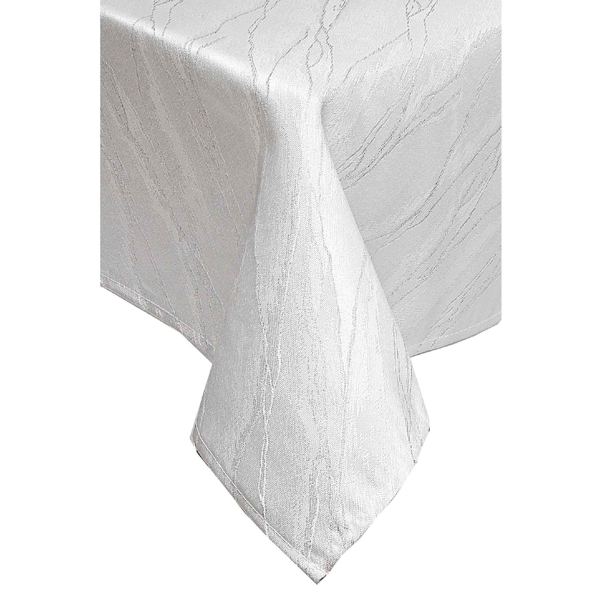 White Marble Tablecloth With Lurex (54