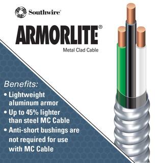 Southwire 142 x 250 ft. Solid CU MC (Metal Clad) Armorlite Cable 68579201