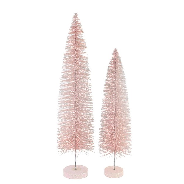 Christmas Pink Iridescent Trees Cody Foster Decorative Figurines